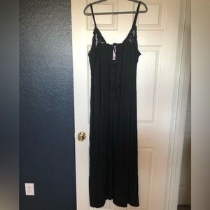 Savage X Fenty long front tie slip with lace detail 2x